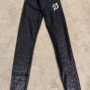 NWT H120 Peloton Sparkle Flex Women Leggings Size Small Black& Silver